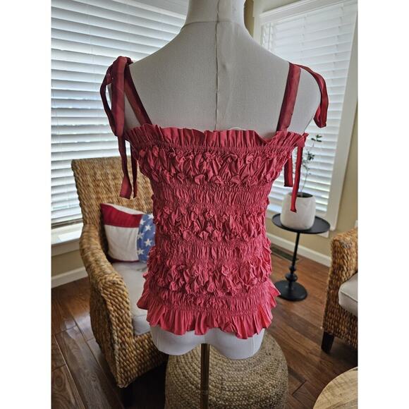 Ulla Johnson Ayan Smocked Top Women's Size 12 NWT Handmade Designer - Picture 4 of 14